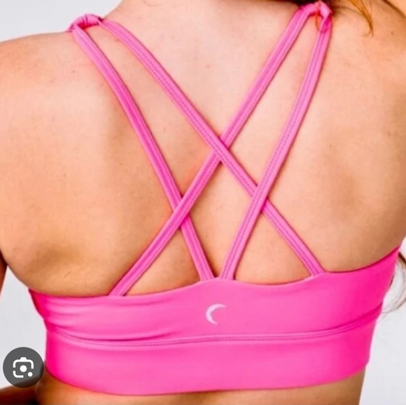 ZYIA Active Hot Pink Strappy Sports Bra Full Coverage Women's Plus Size XXXL 3X - Picture 1 of 6